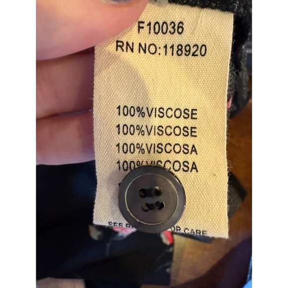 FRNCH Paris Dress Women Small Black Red Floral Print Fit And Flare Mini Boho - Picture 10 of 11